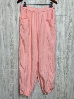 J Crew Pink Linen Balloon Pant Size M